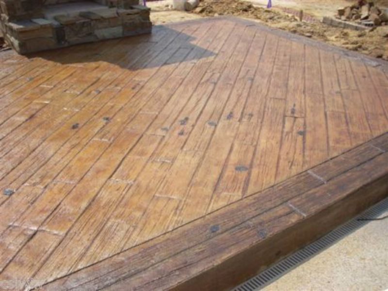 Wood Plank with Border concrete by Dura Concrete Floors in Orillia and Simcoe County, Ontario
