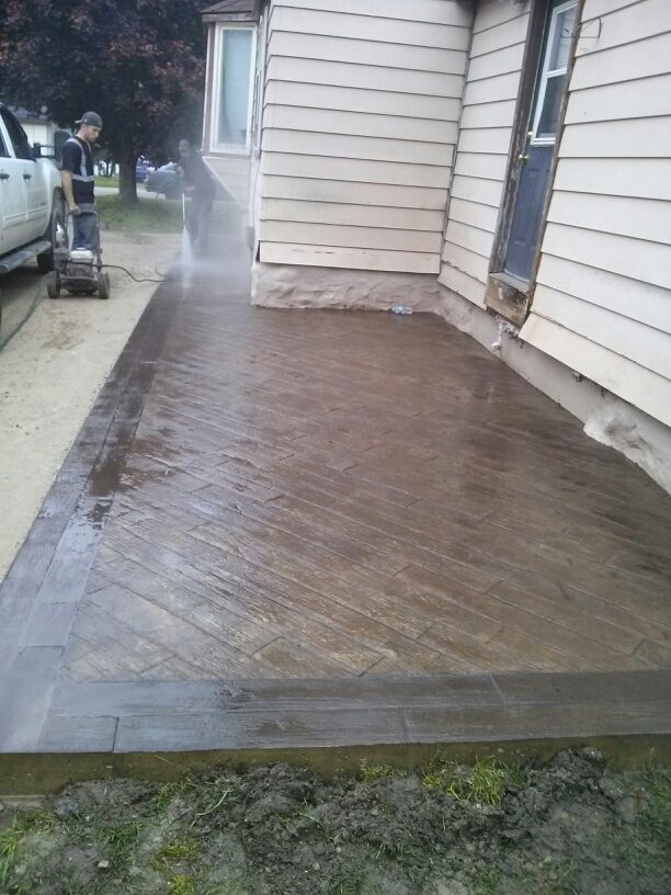 Wood Plank with Border by Dura Concrete Floors in Orillia and Simcoe County, Ontario, photo 2 Wood Plank with Border by Dura Concrete Floors in Orillia and Simcoe County, Ontario, photo 2